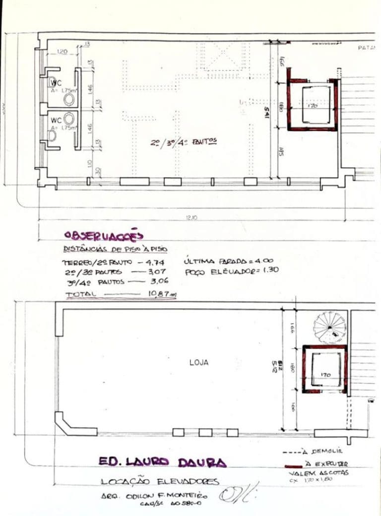Prédio/Salas para alugar, 516,00m², loja, 3 andares de salas – Centro- Florianópolis.
