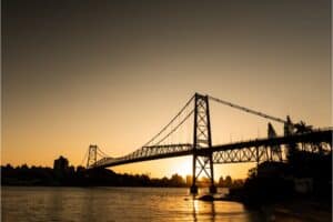Fim de tarde na cidade de Florianópolis