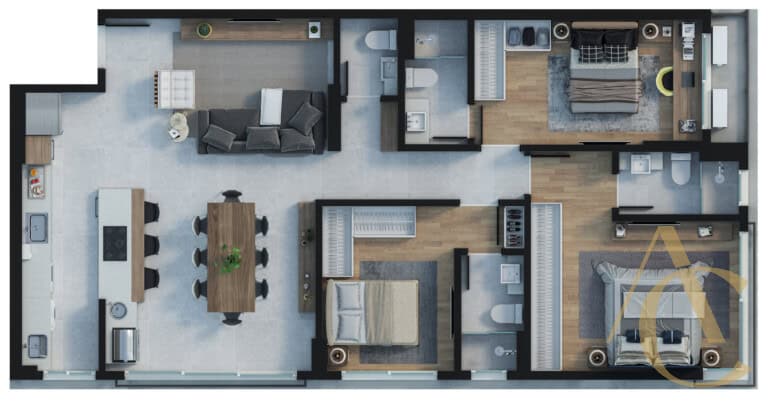 Apartamento à venda – 3 suítes – Estreito – Florianópolis/SC.