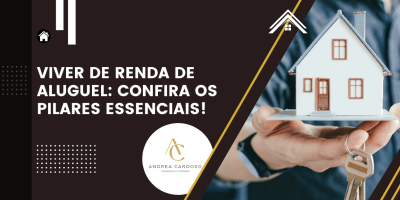 Arte de capa sobre viver de renda de aluguel com destaque para casa em miniatura e chaves nas mãos.